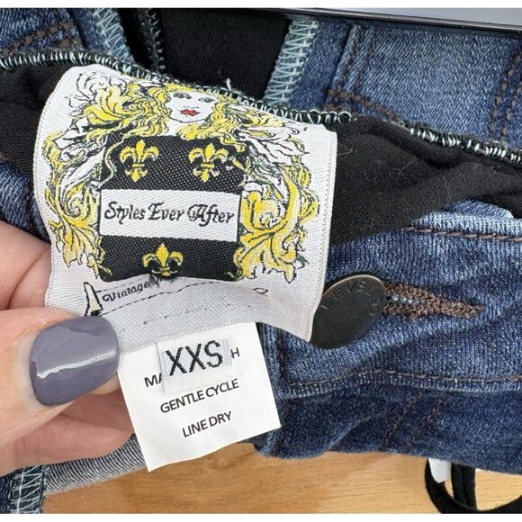 Styles Ever After Kim Styles Designer Jeans Handcrafted Patchwork  XXS 0-4 NEW - Picture 8 of 8